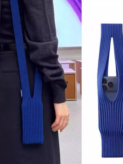 Elegant and Playful knitted phone bag