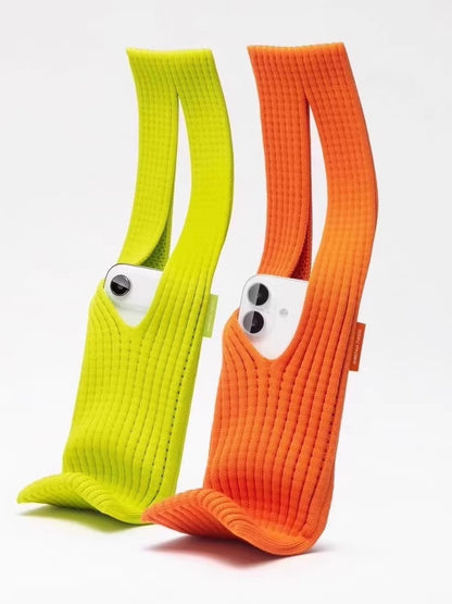 Elegant and Playful knitted phone bag